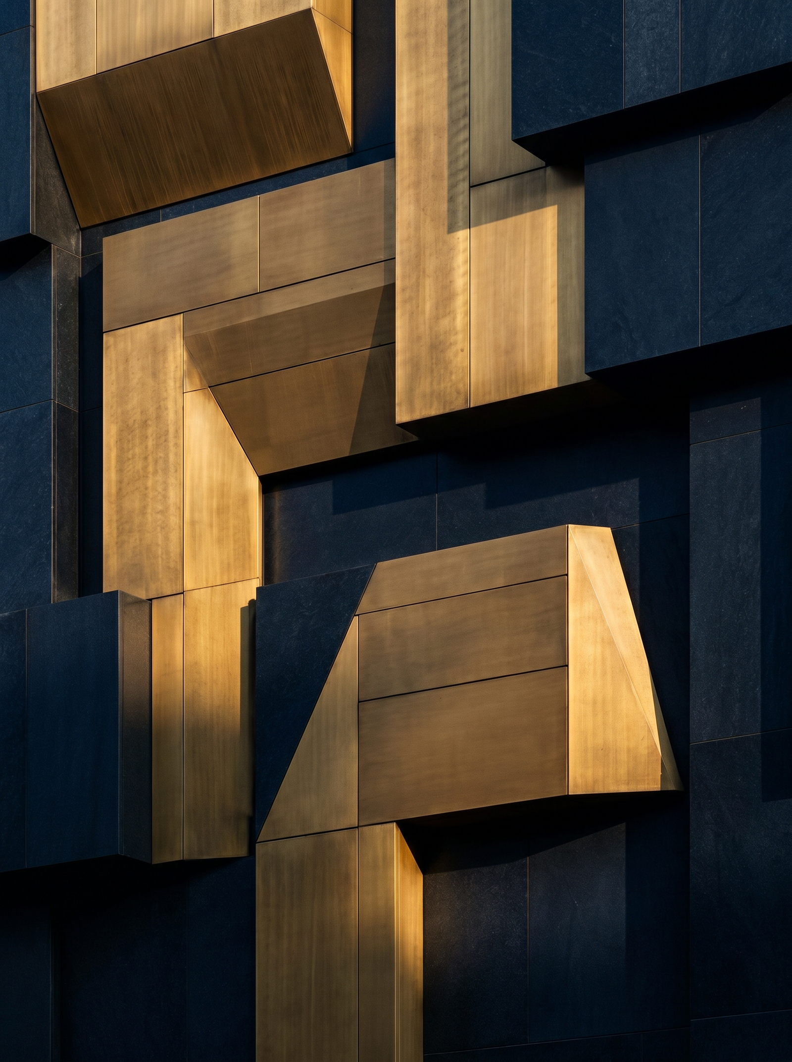Brass and stone architectural detail